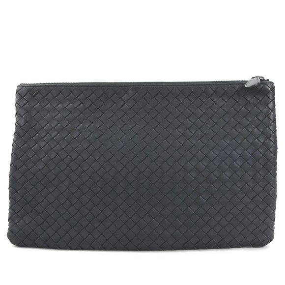 BOTTEGA VENETA Clutch bag pouch in intrecciato leather black men's w0939a - Picture 2 of 5